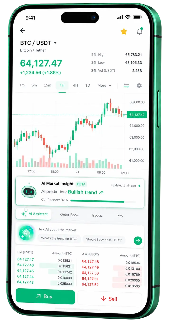 Firme Reditaje — app móvil Pantalla móvil de trading en Firme Reditaje
